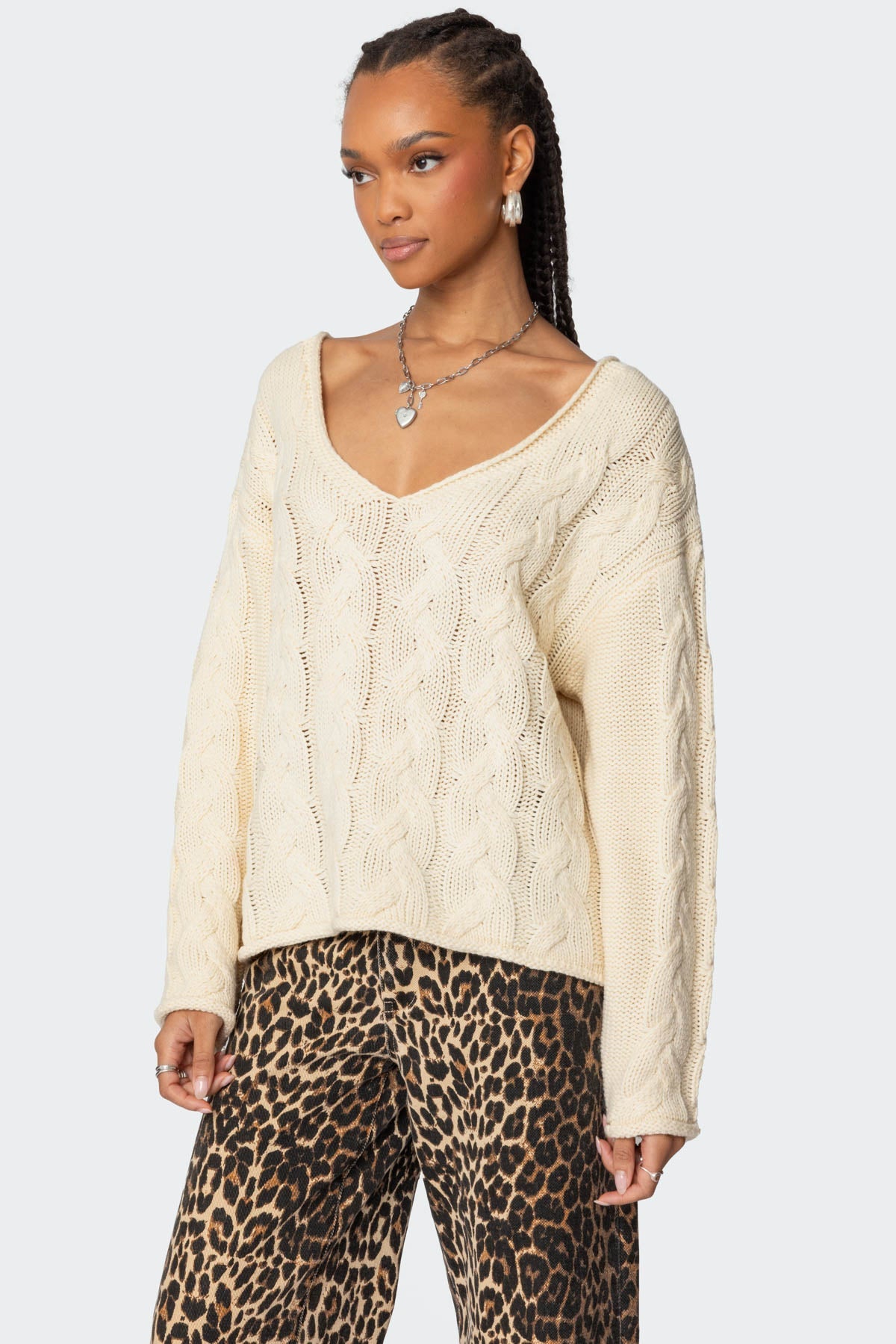 Oversized Luxe Cable Knit Sweater