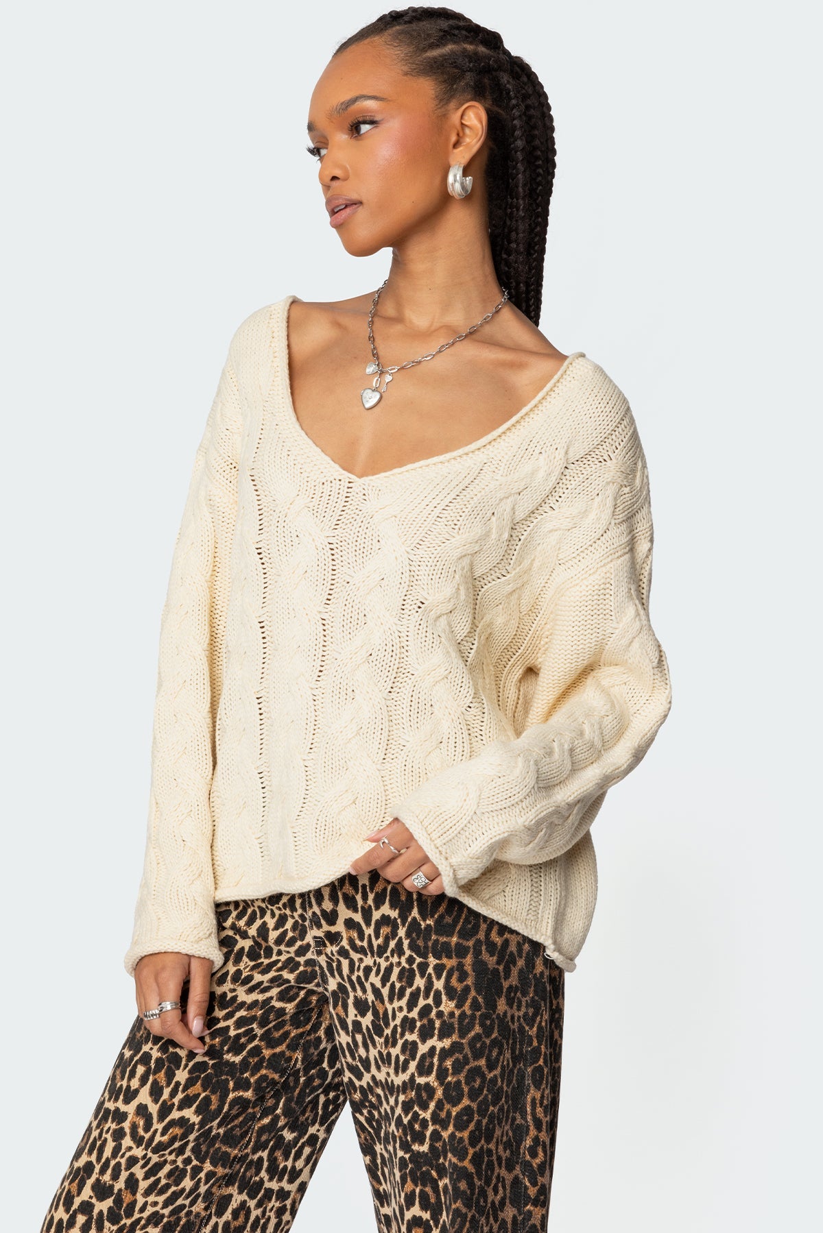 Oversized Luxe Cable Knit Sweater